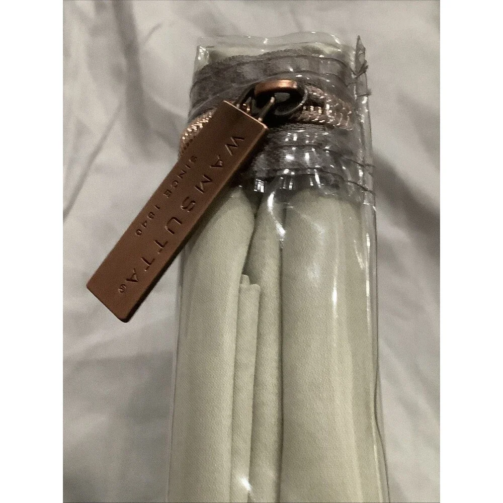 Wamsutta PILLOWCASES 620 Thread Count Sage Pima Cotton Solid TWO 21”x32 ” NEW